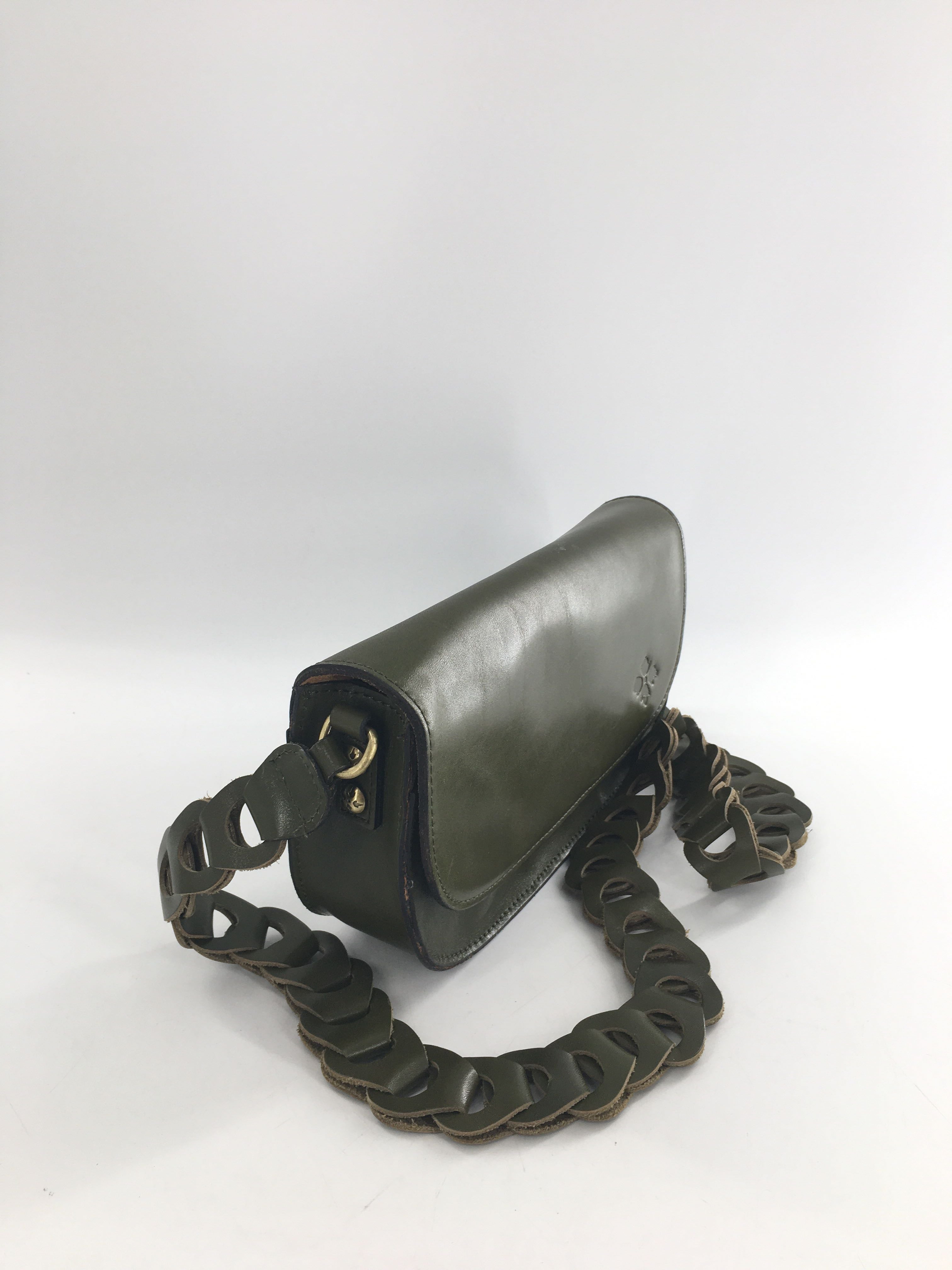 leather link strap crossbody