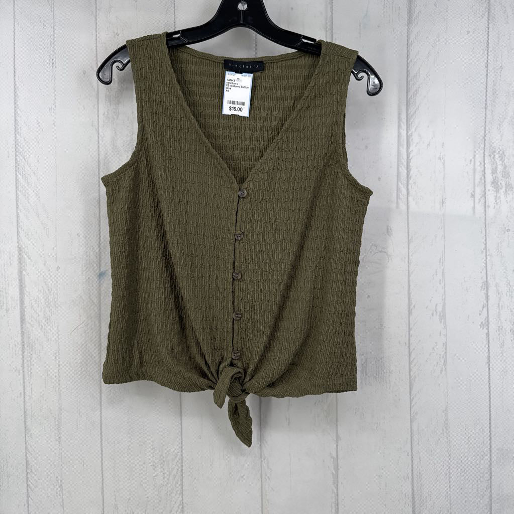 XS textured button down tank