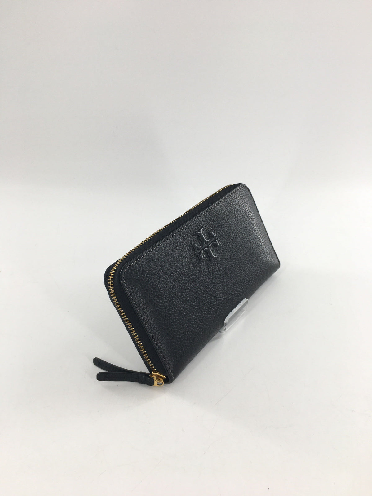 pebbled zip around wallet