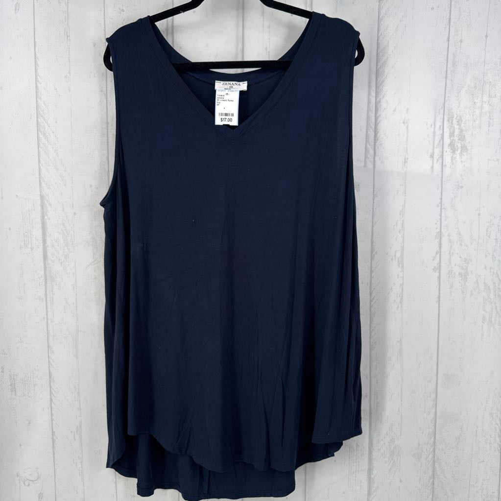 3X v-neck flowy tank