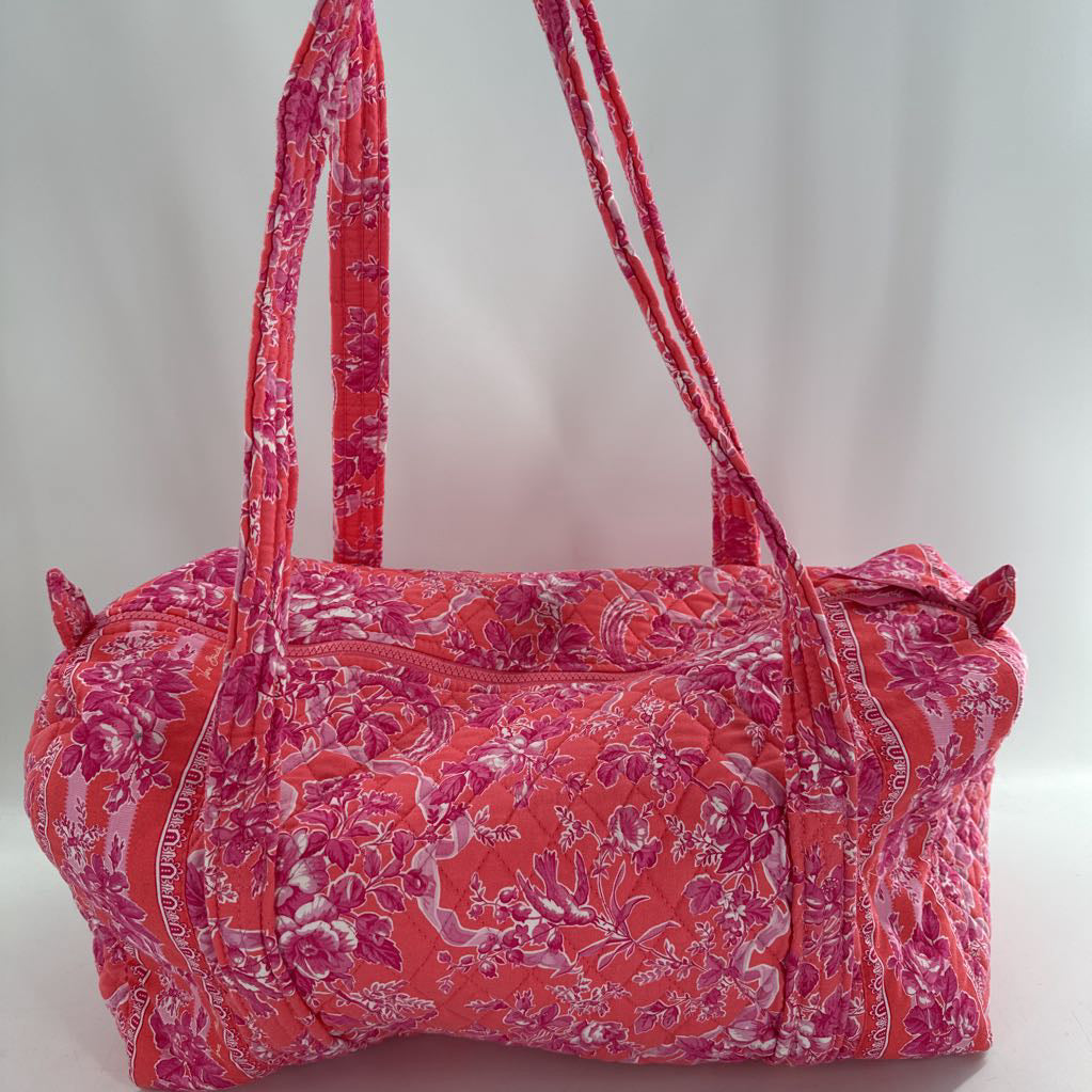 quilted floral overnight bag