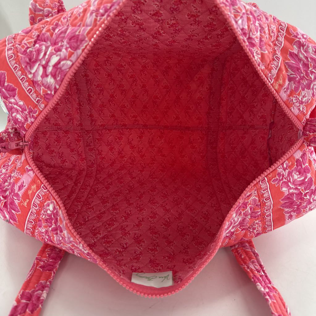 quilted floral overnight bag