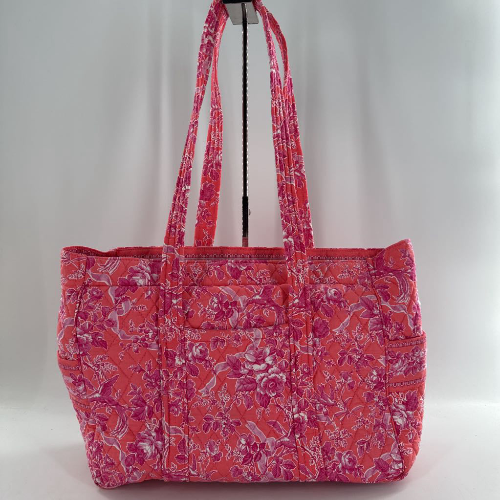 quilted floral tote bag
