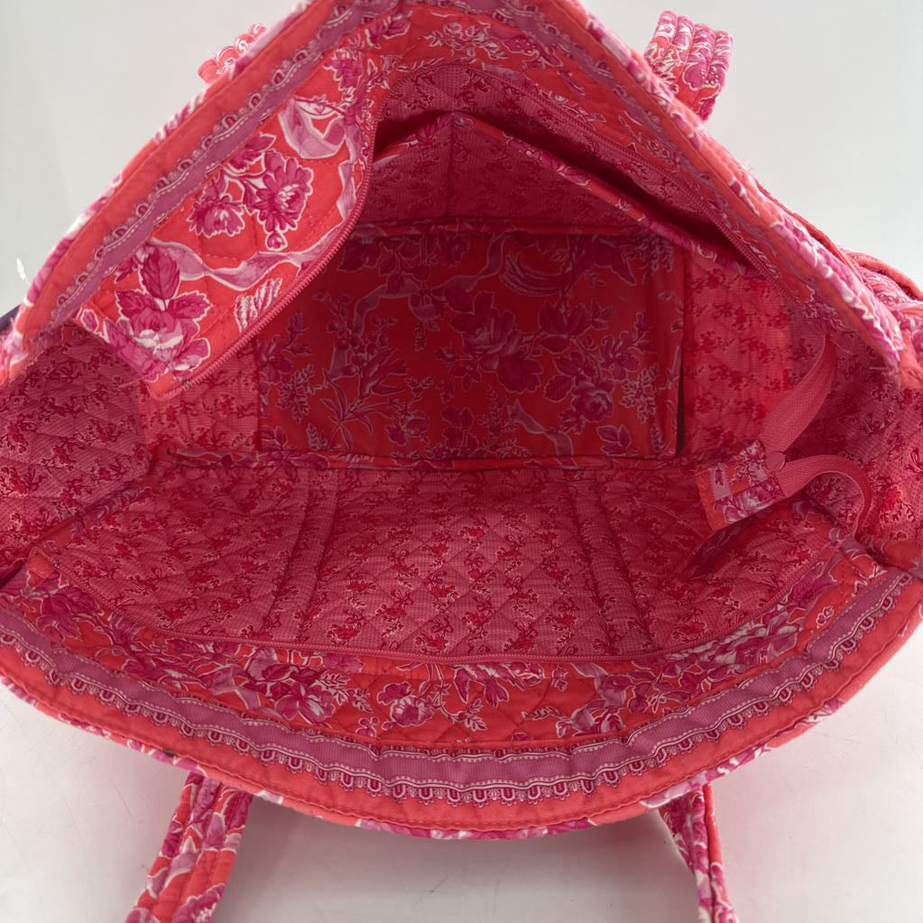 quilted floral tote bag
