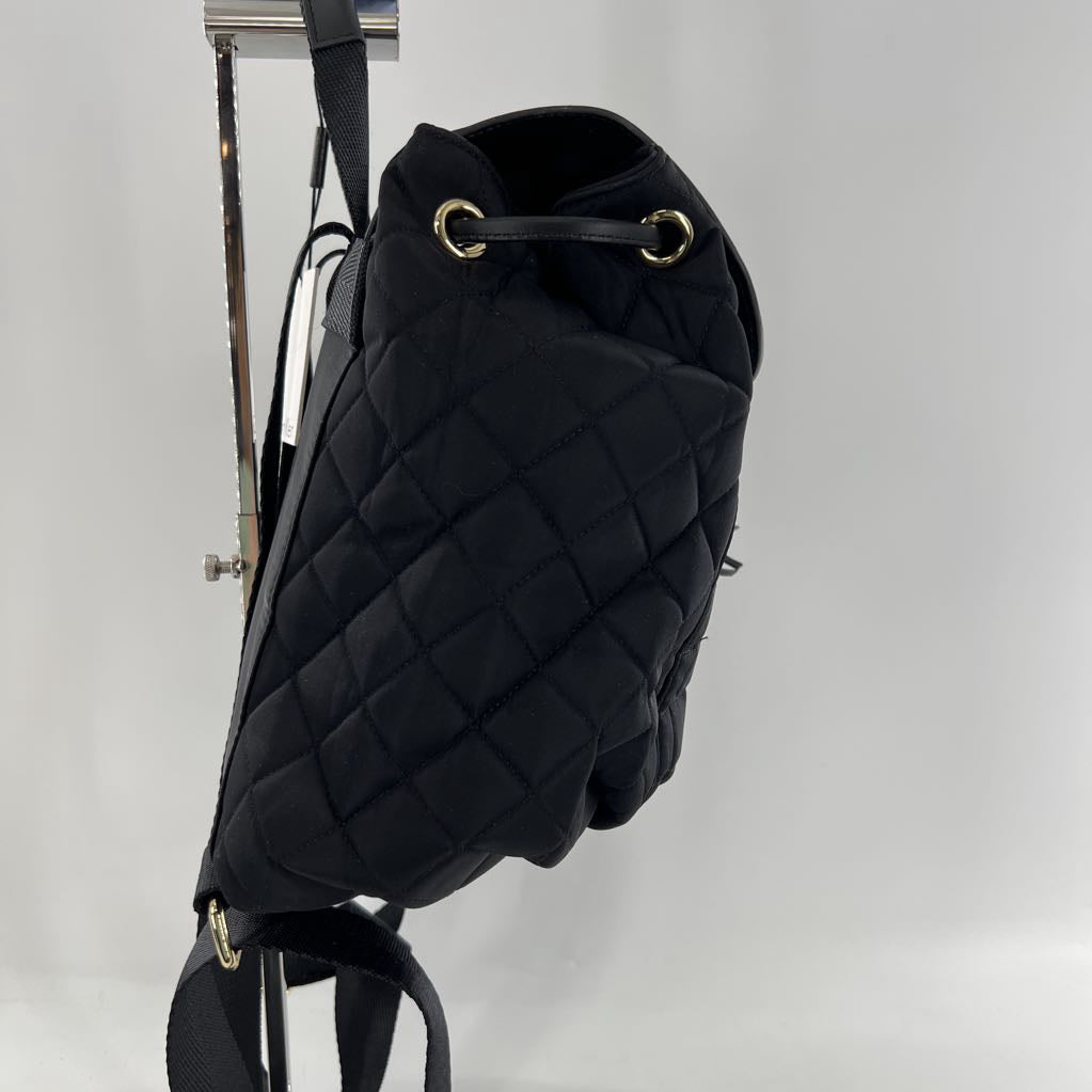 quilted tassel backpack