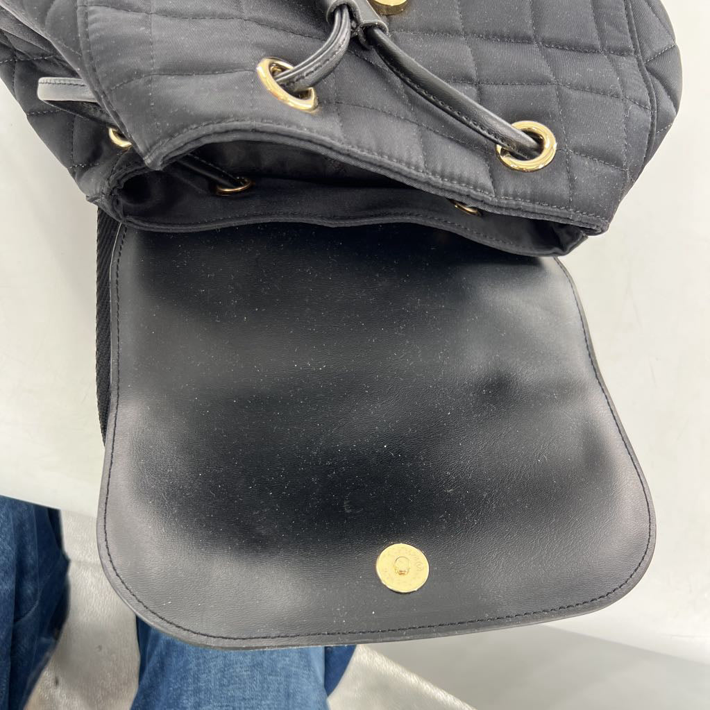quilted tassel backpack