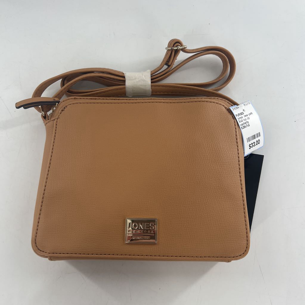 R49 top zip crossbody w/ slip pockets
