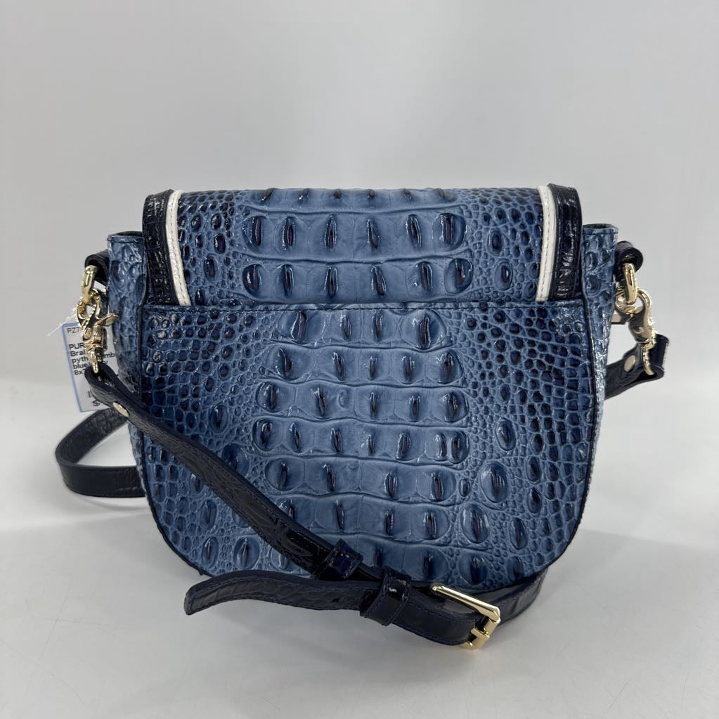 python embossed flap turn lock crossbody
