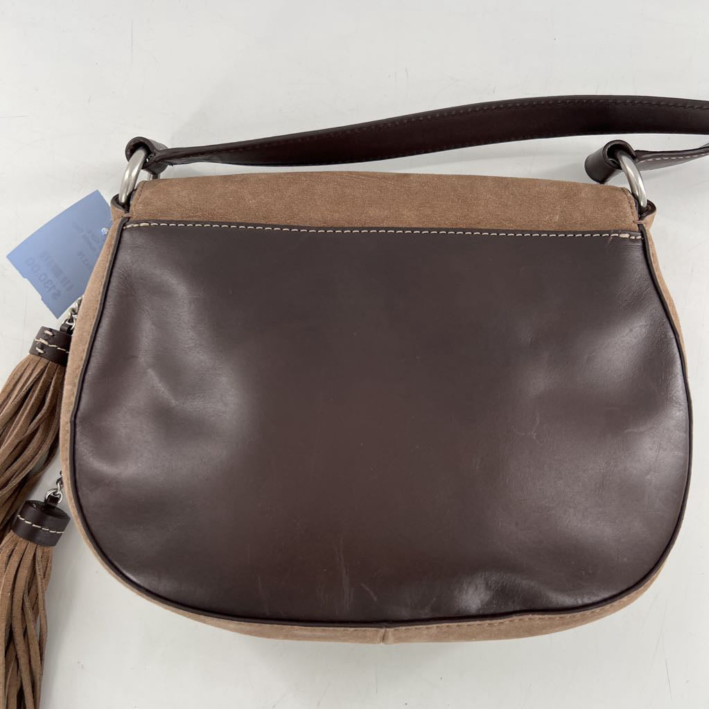 tassel suede flap saddle bag crossbody
