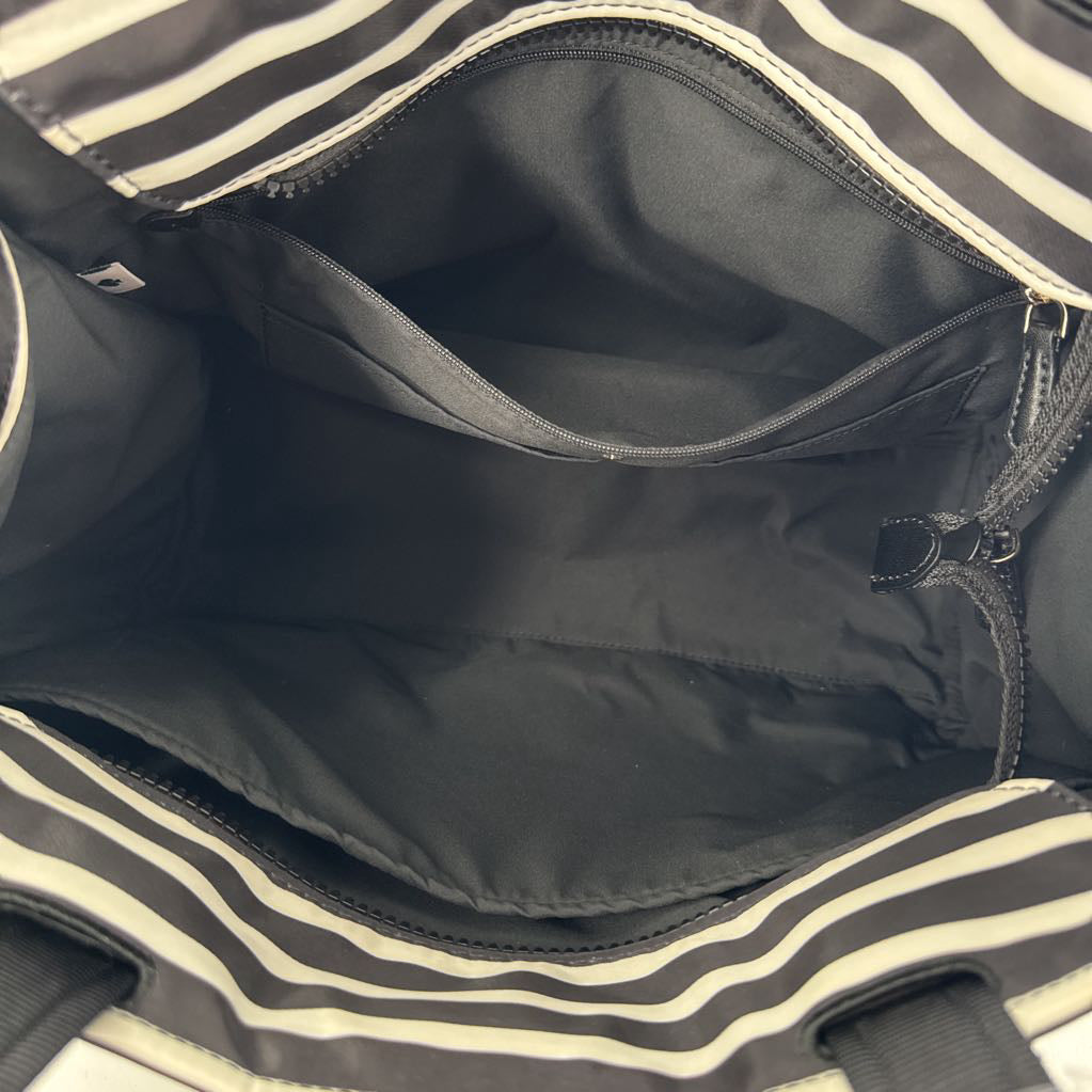 nylon stripe tote bag