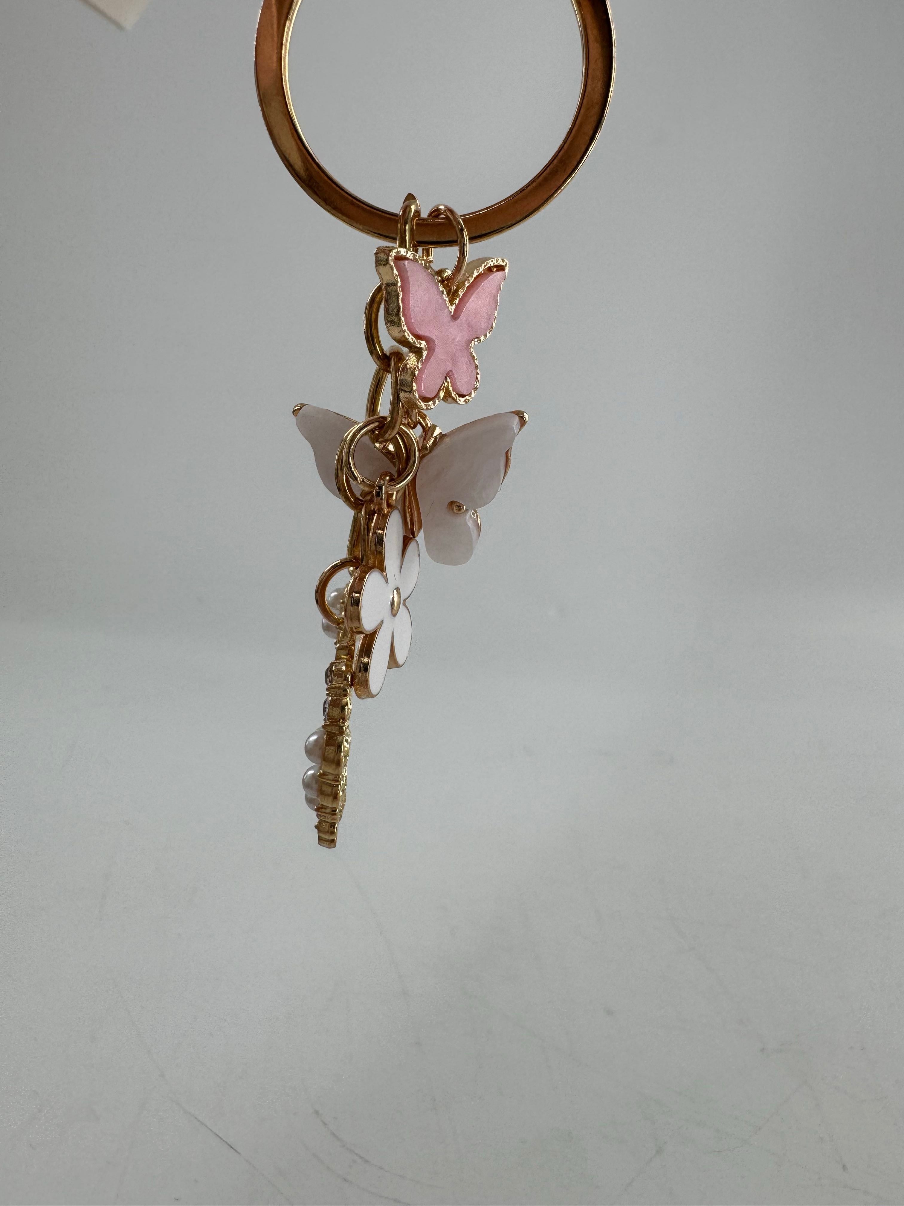 floral & butterfly keychain