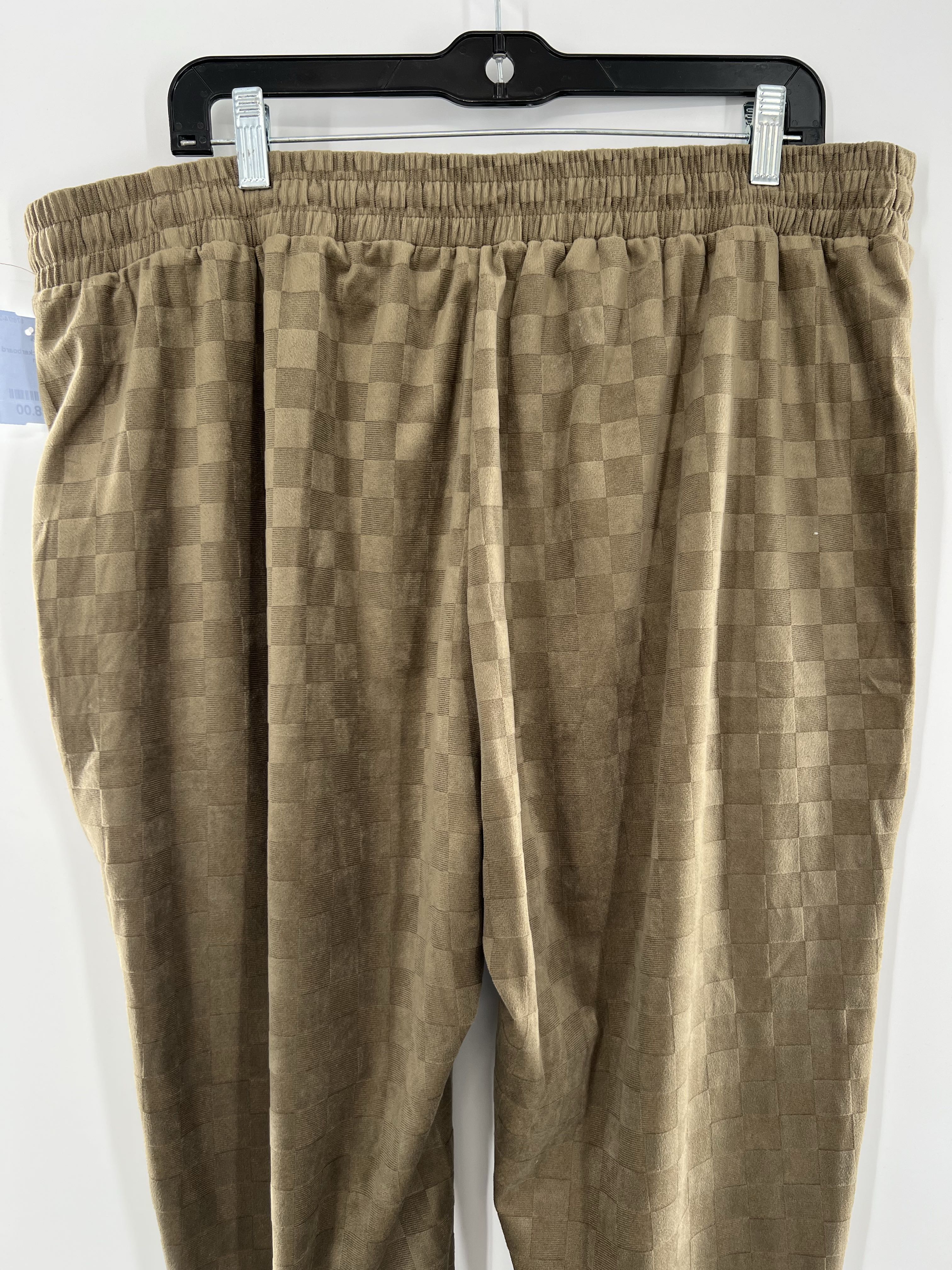 1XL checkerboard wide leg pant