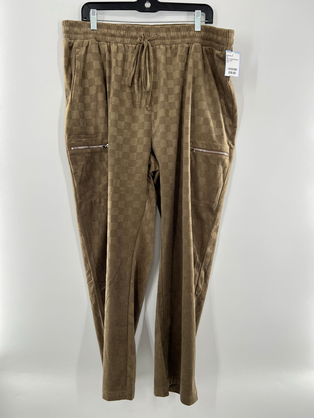 1XL checkerboard wide leg pant