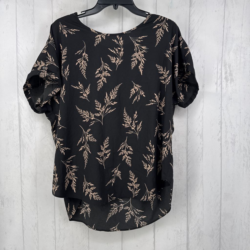 XL leaf print s/s top