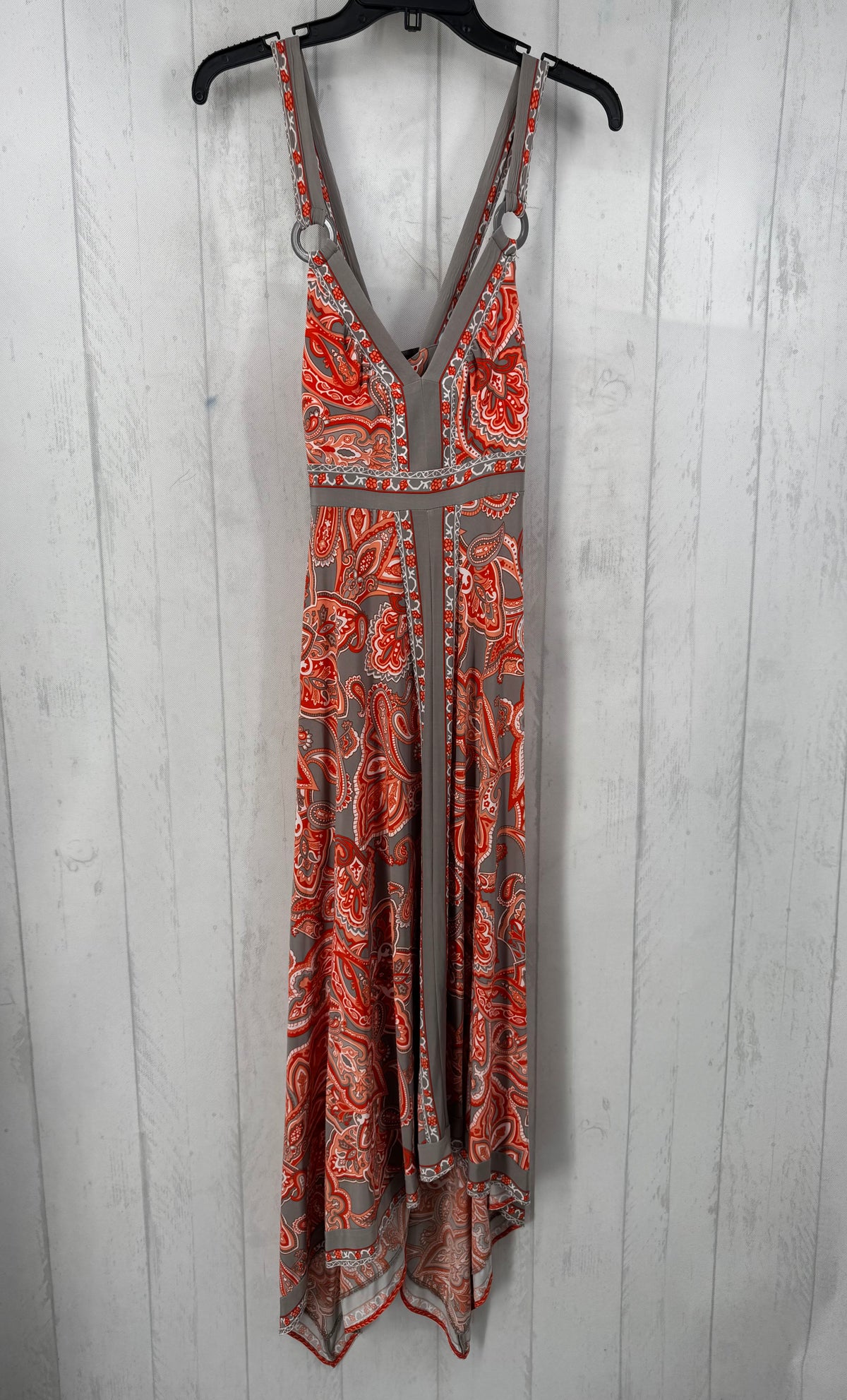 M paisley print asymetrical hem sundress