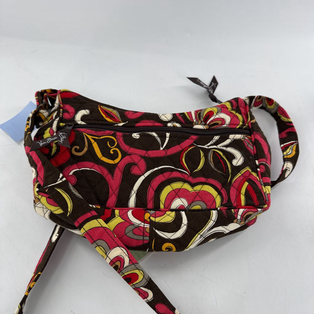 R58 quilted print crossbody