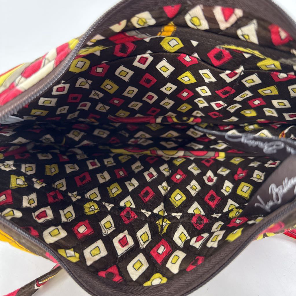R58 quilted print crossbody