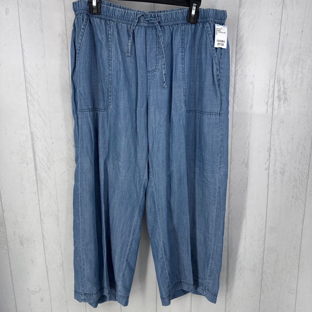XL chambray pull-on pant