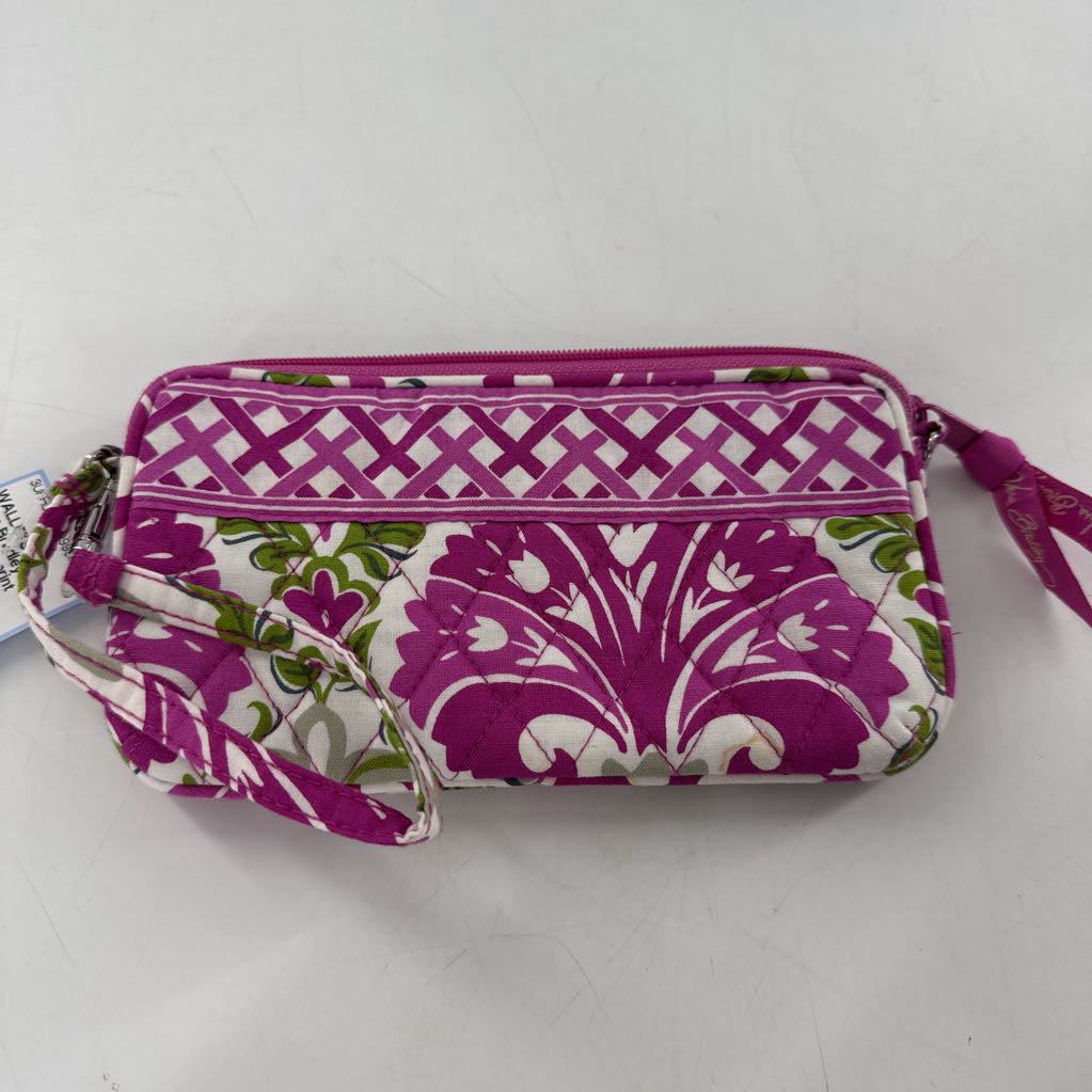 quilted flo print wristlet