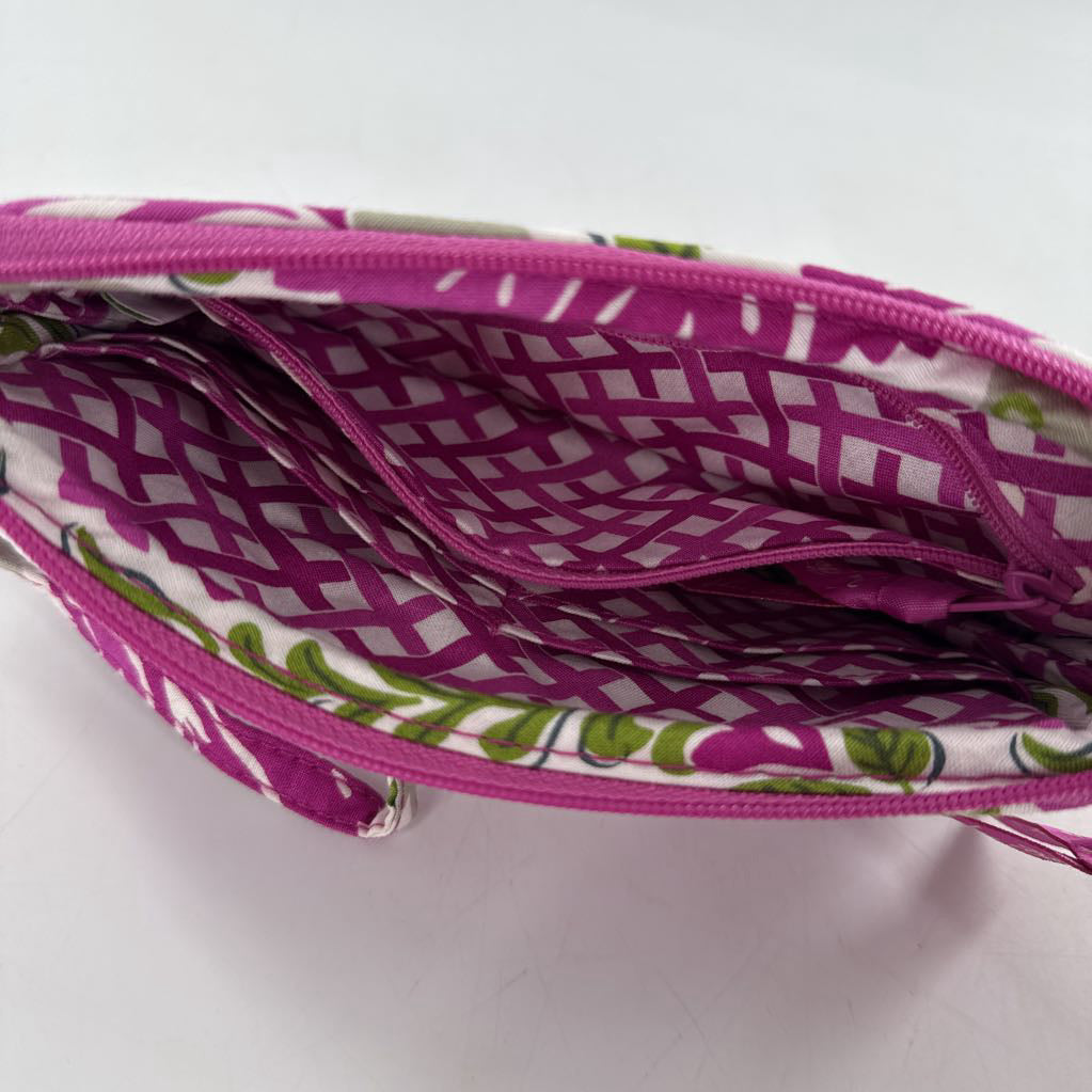 quilted flo print wristlet