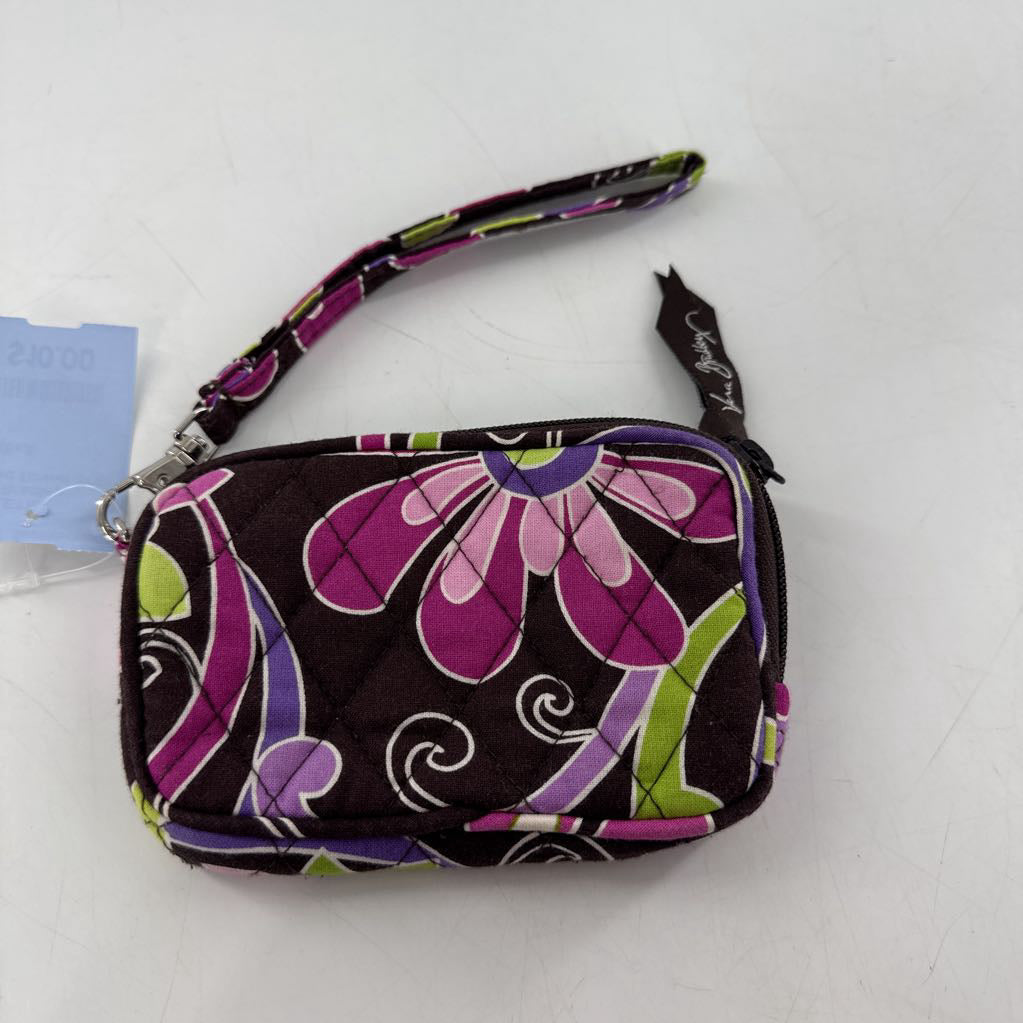 quillted flower print coin purse