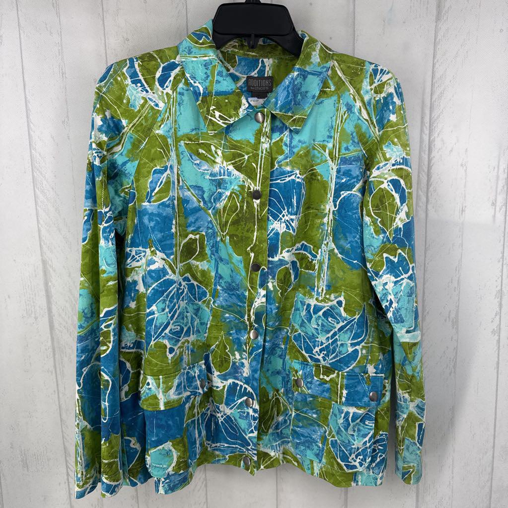 L printed twill jacket
