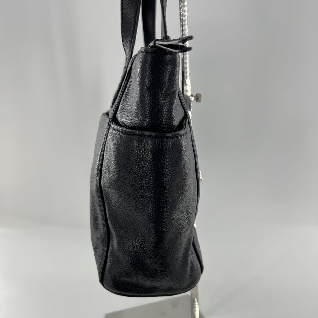 leather studded shoulder bag