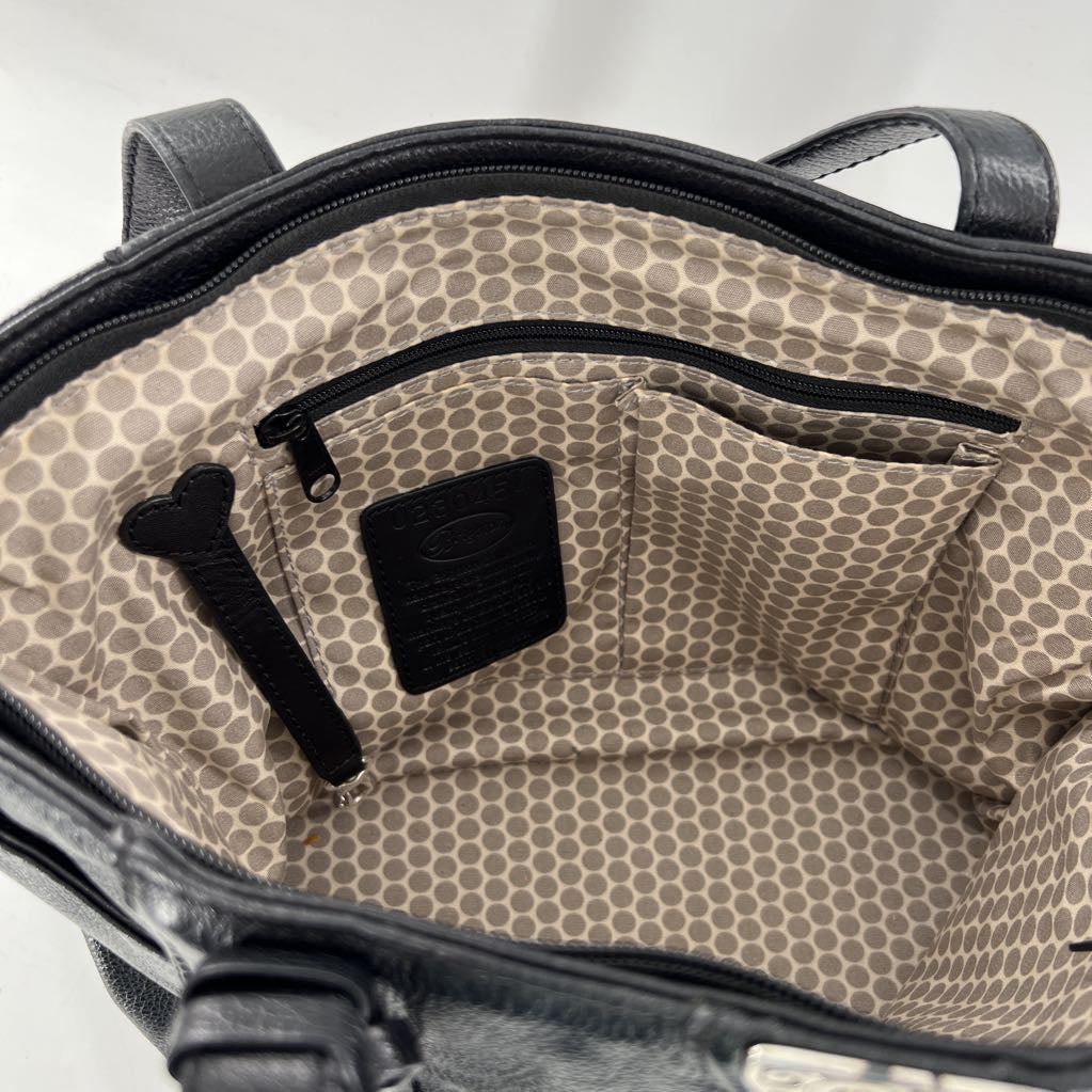 leather studded shoulder bag