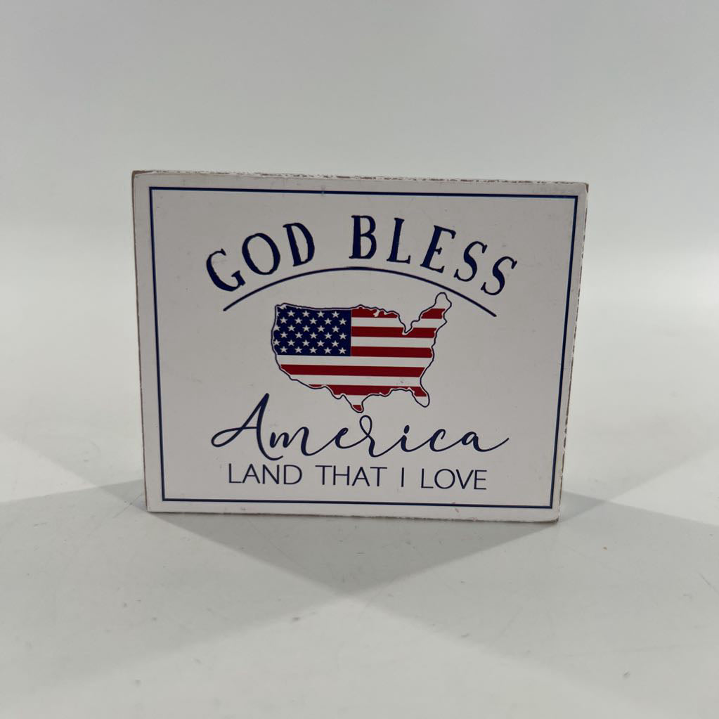 wood block(god bless america)