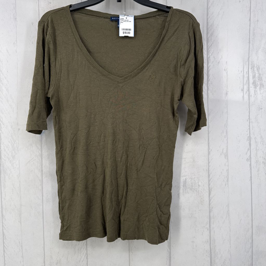 L v- neck s/s tee