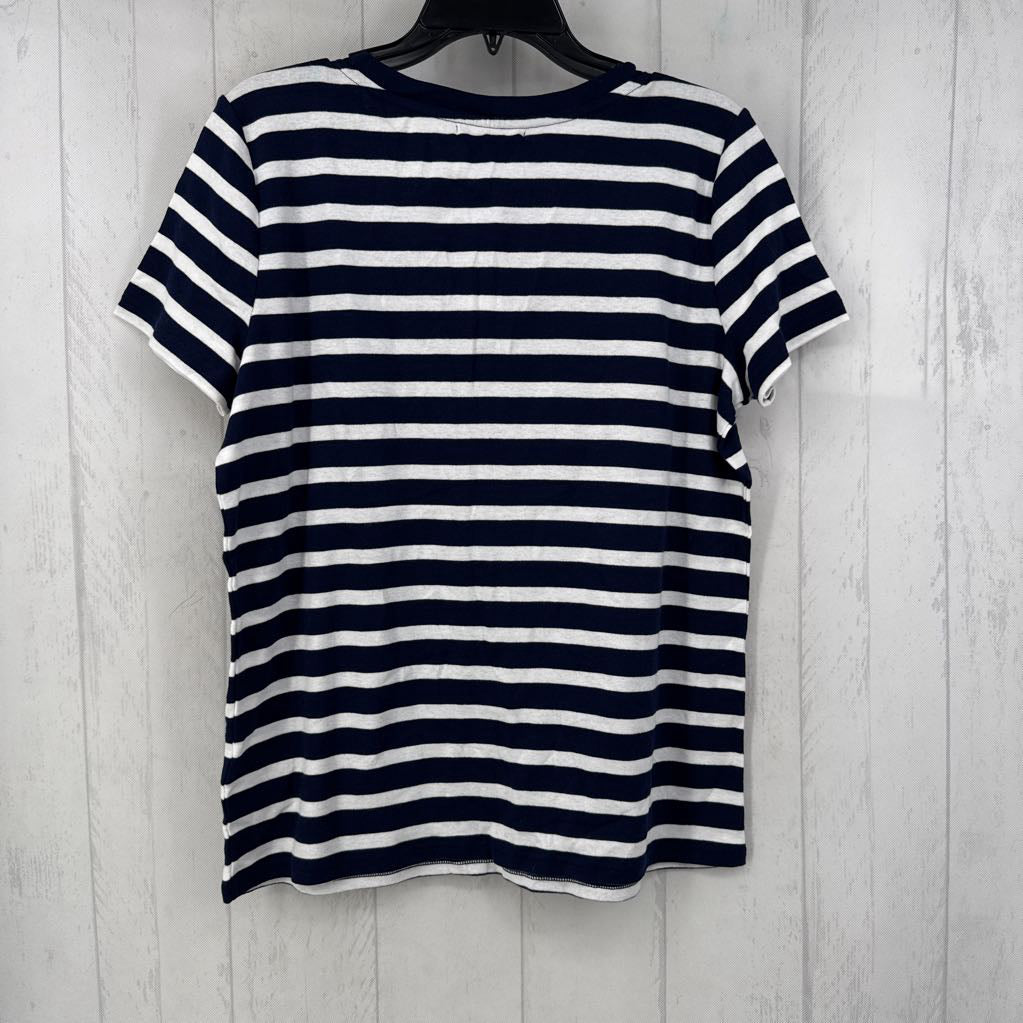 XL striped scoop neck s/s tee