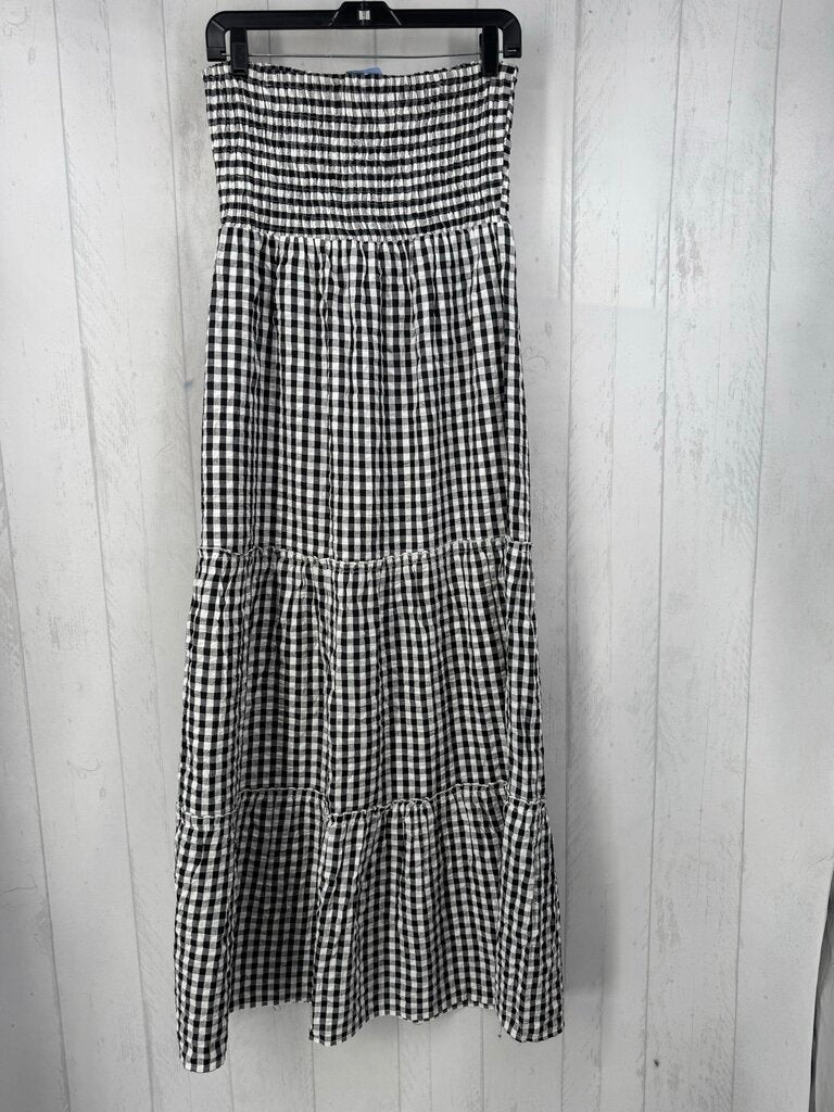 L buffalo plaid tiered sundress
