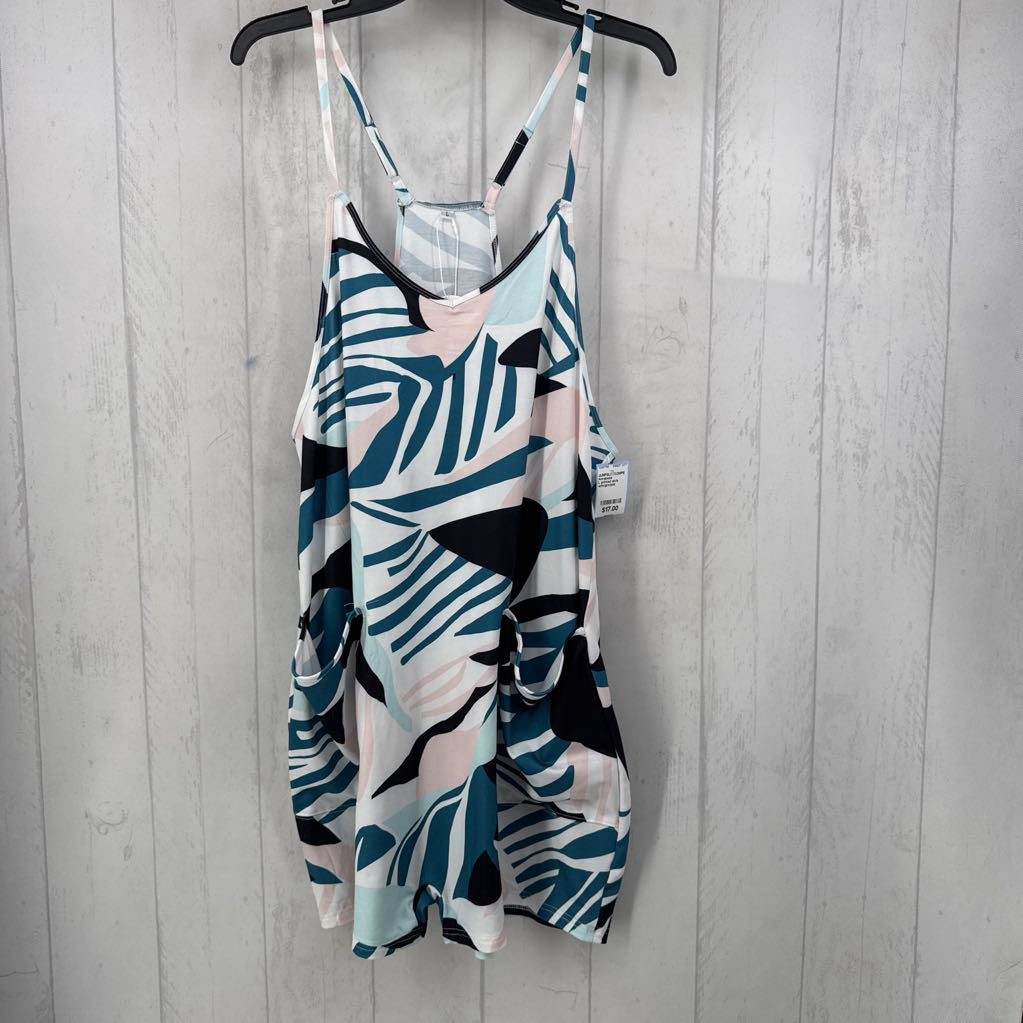 L printed slvls romper