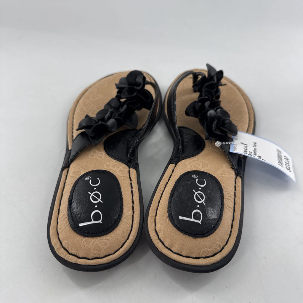 7 leather floral thong sandal
