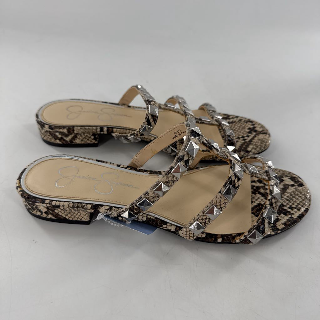 7 python print studded sandal