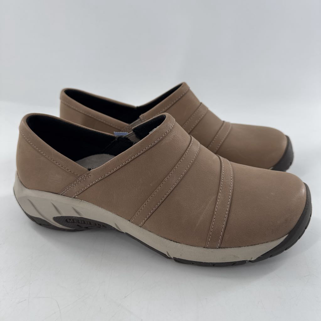 9 leather slip-on clogs