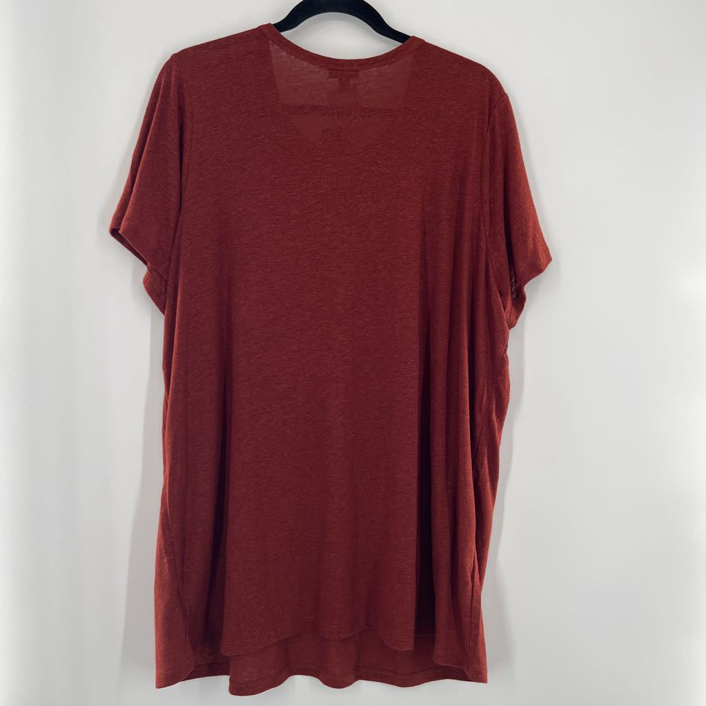 3X round neck s/s top