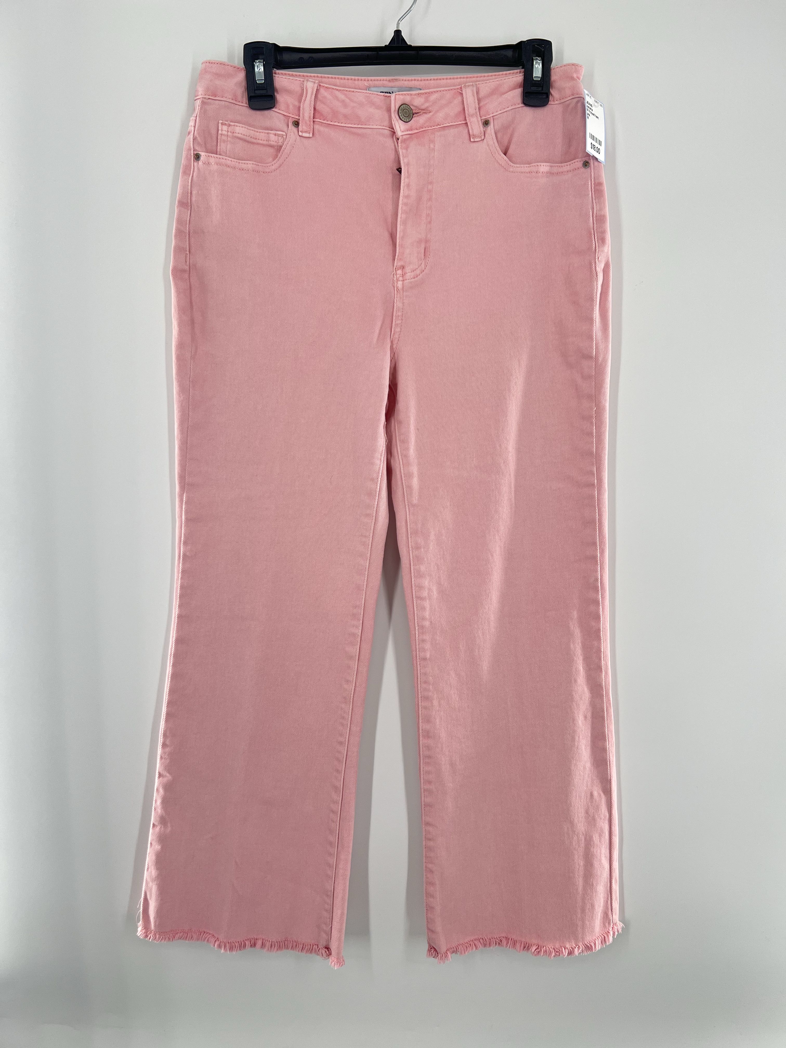 M frayed hem straight leg jean