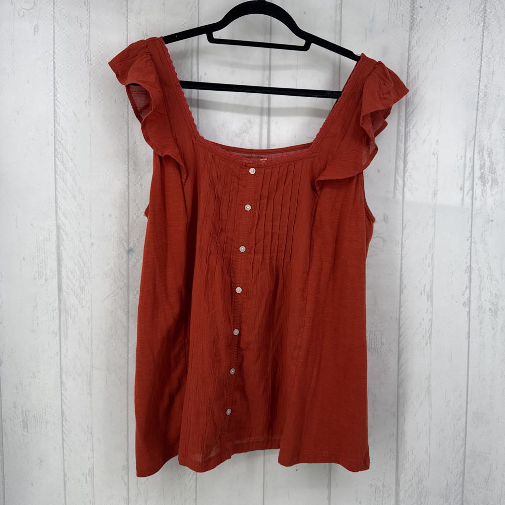 XL smocked button down top