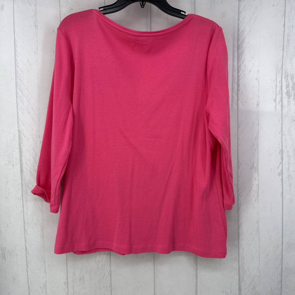 XLp round neck 3/4 slv tee