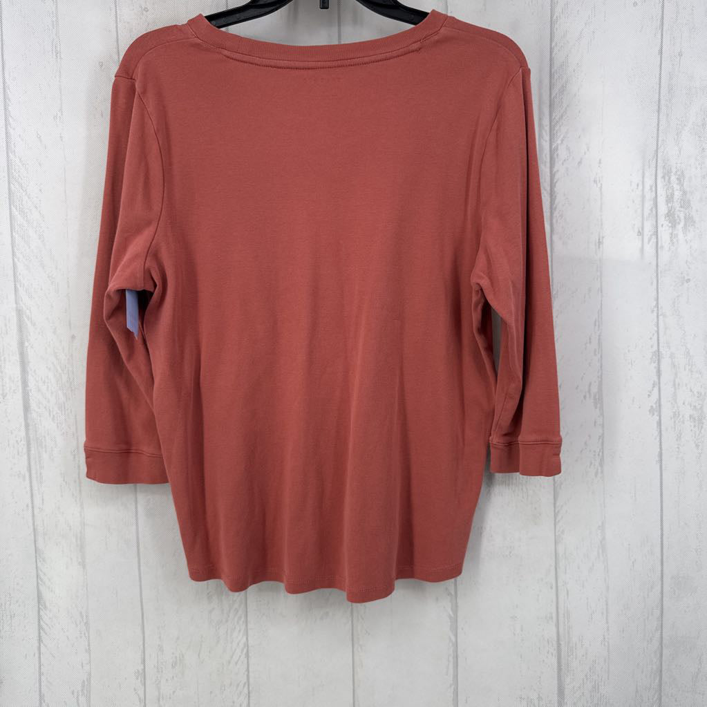 L crewneck 3/4 slv tee