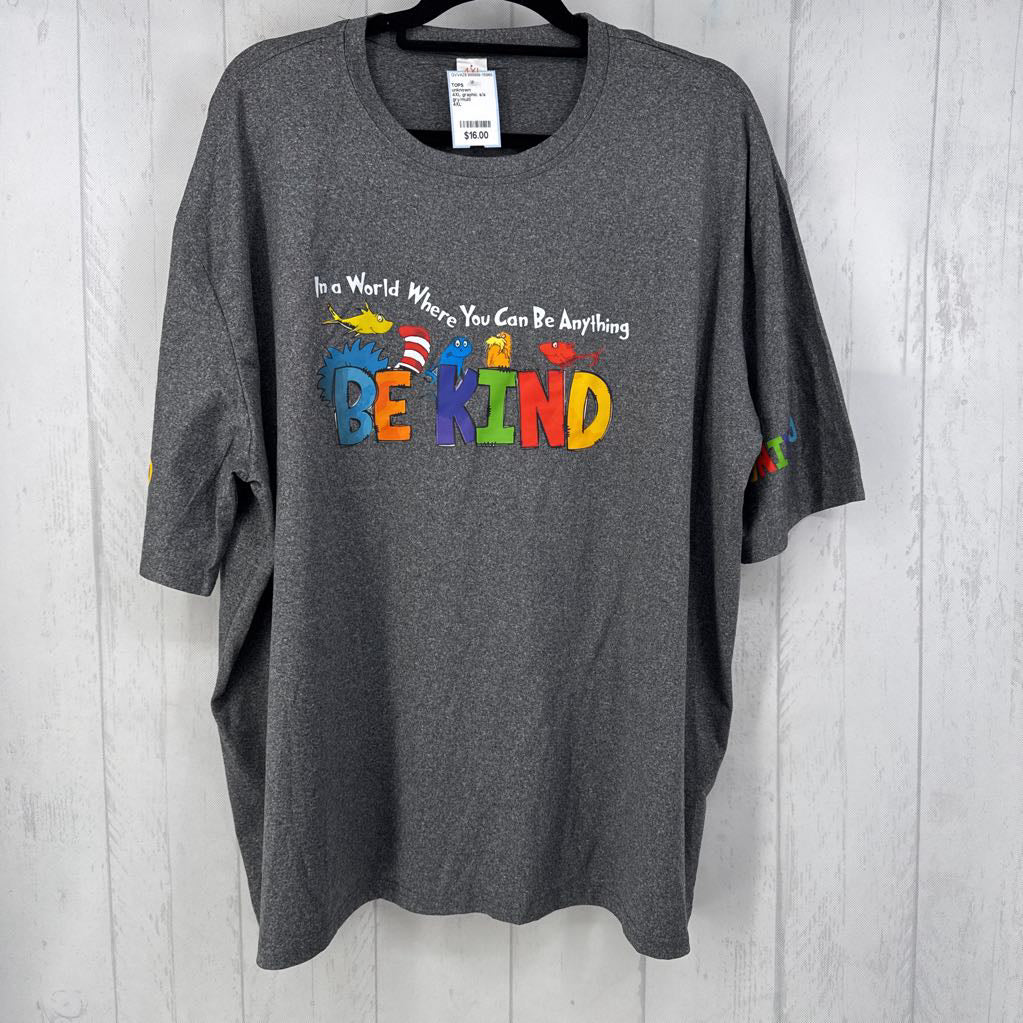 4XL graphic s/s tee-be kind