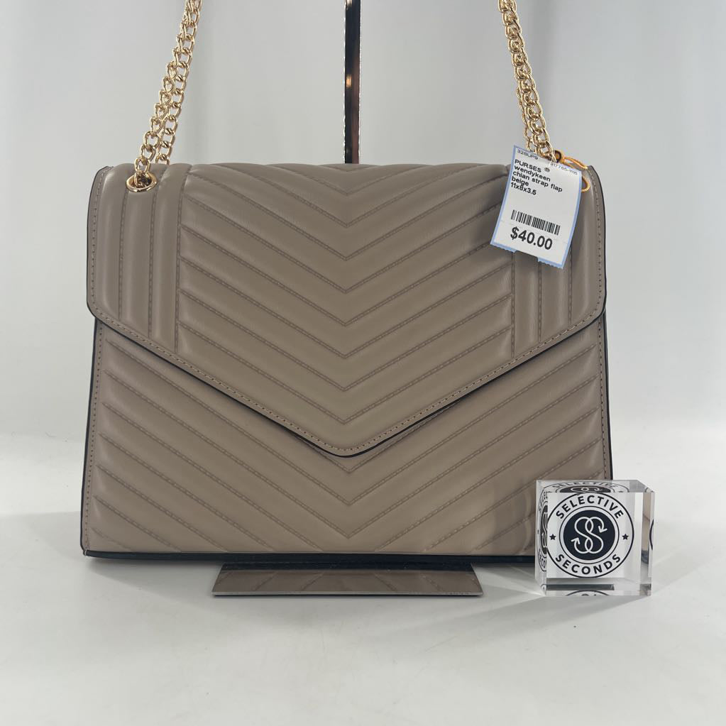 chian strap flap shoulder bag