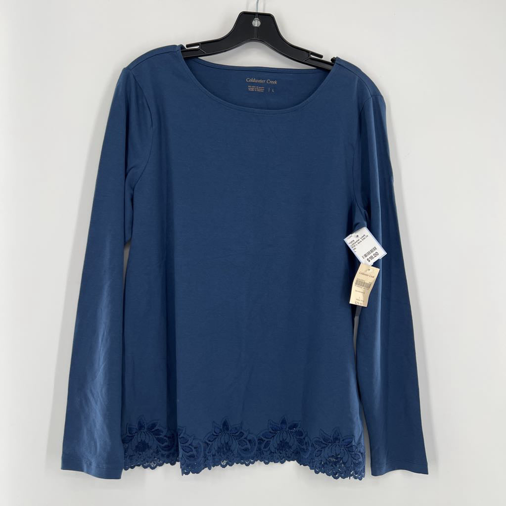 R30 L lace trim l/s tee
