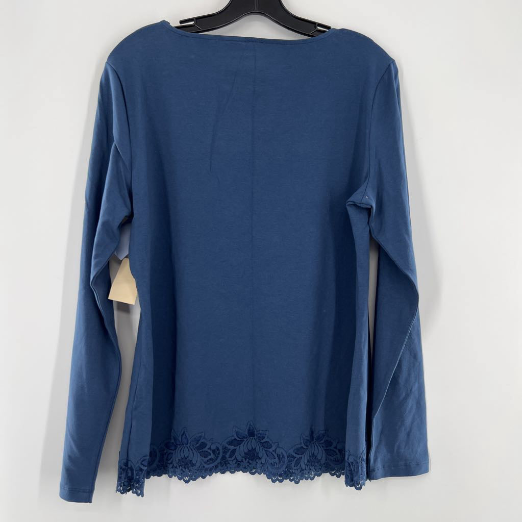 R30 L lace trim l/s tee