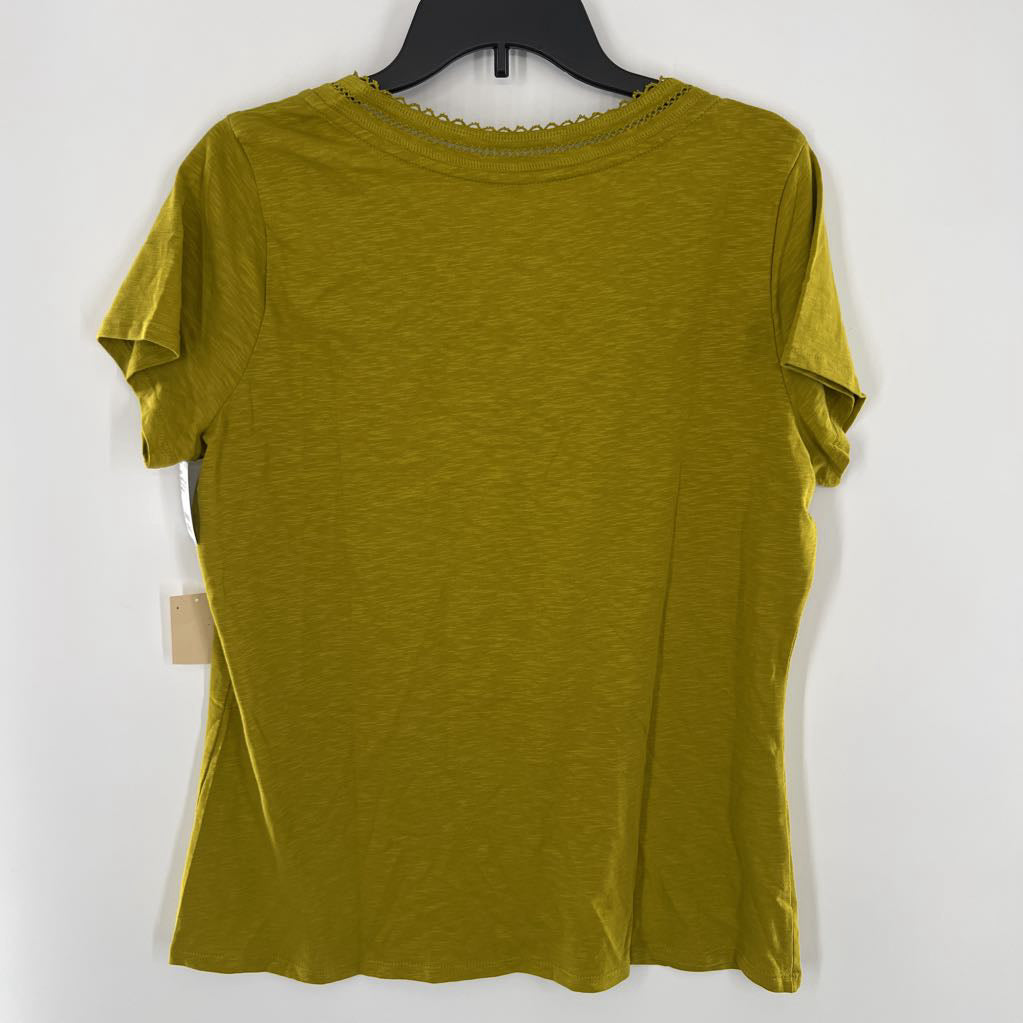 XL ric rac trim v-neck s/s tee