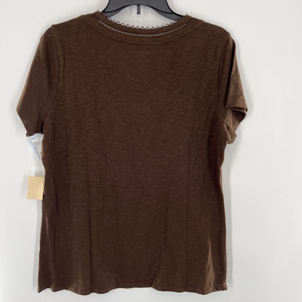 XL ric rac trim v-neck s/s tee