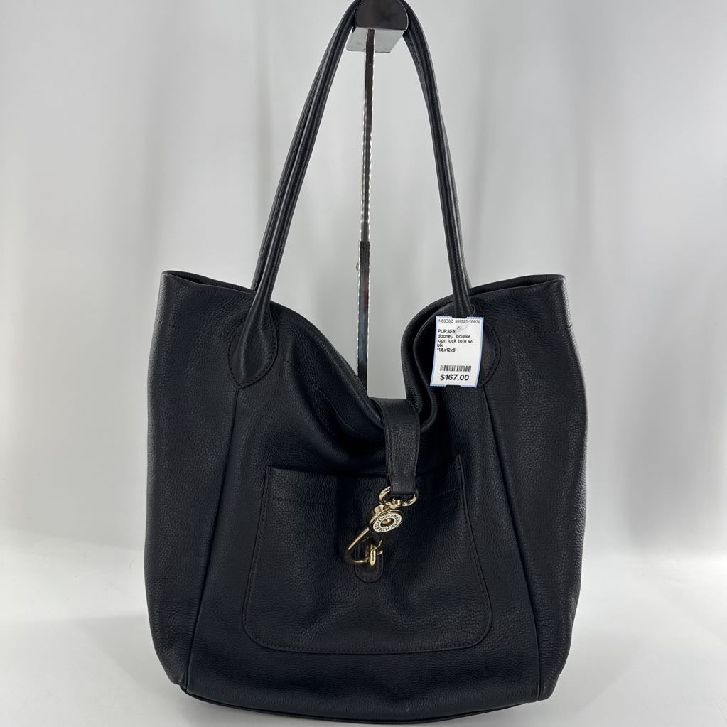 logo lock tote w/ slip pocket
