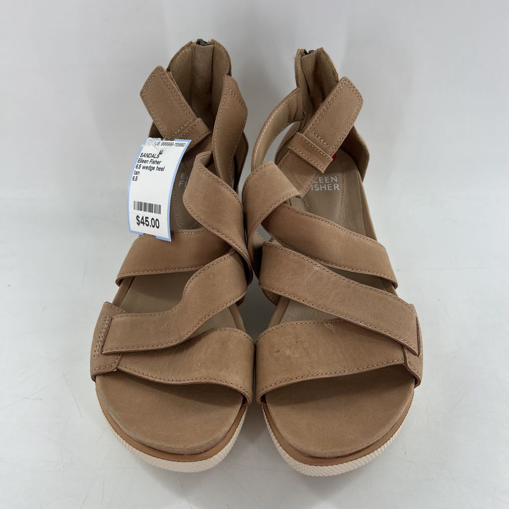 6.5 wedge heel ankle zip sandal