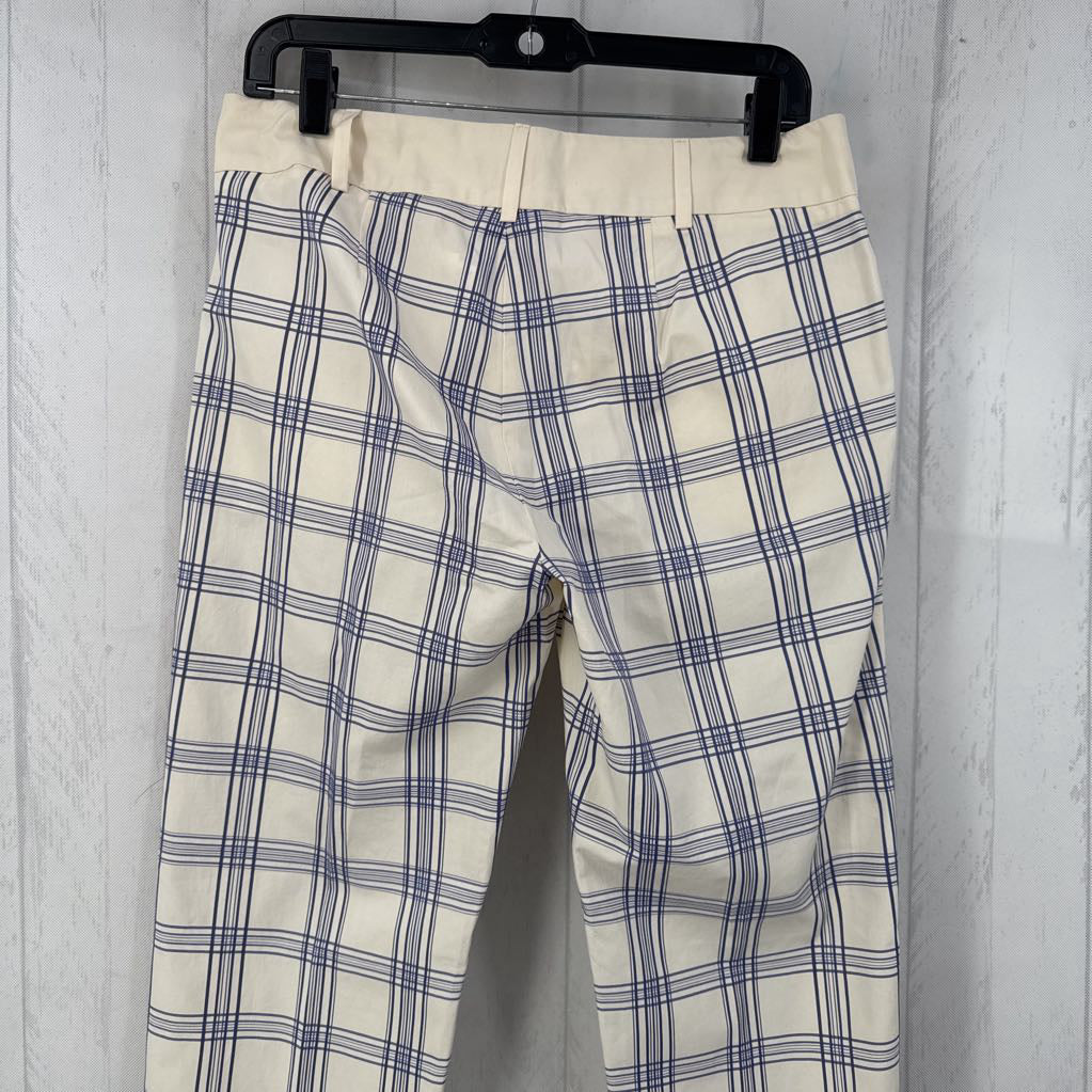 Plaid Cropped Slim Pants